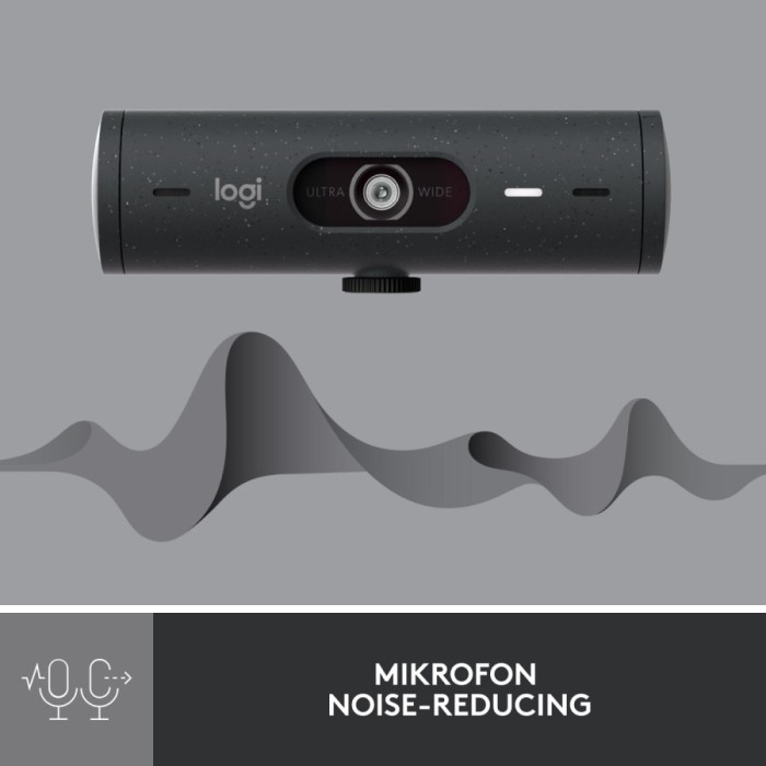 Logitech Brio 500 Webcam FHD HDR 1080P Mikrofon Noise-Cancelling