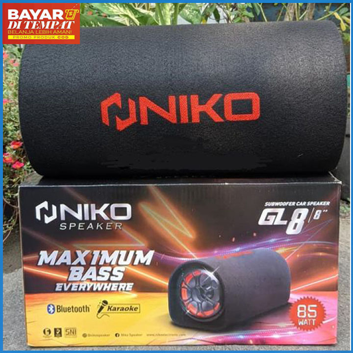 NEW PORODUK NIKO GL8 - SPEAKER TABUNG 8 INCH - SUBWOOFER CAR SPEAKER GL 8 -