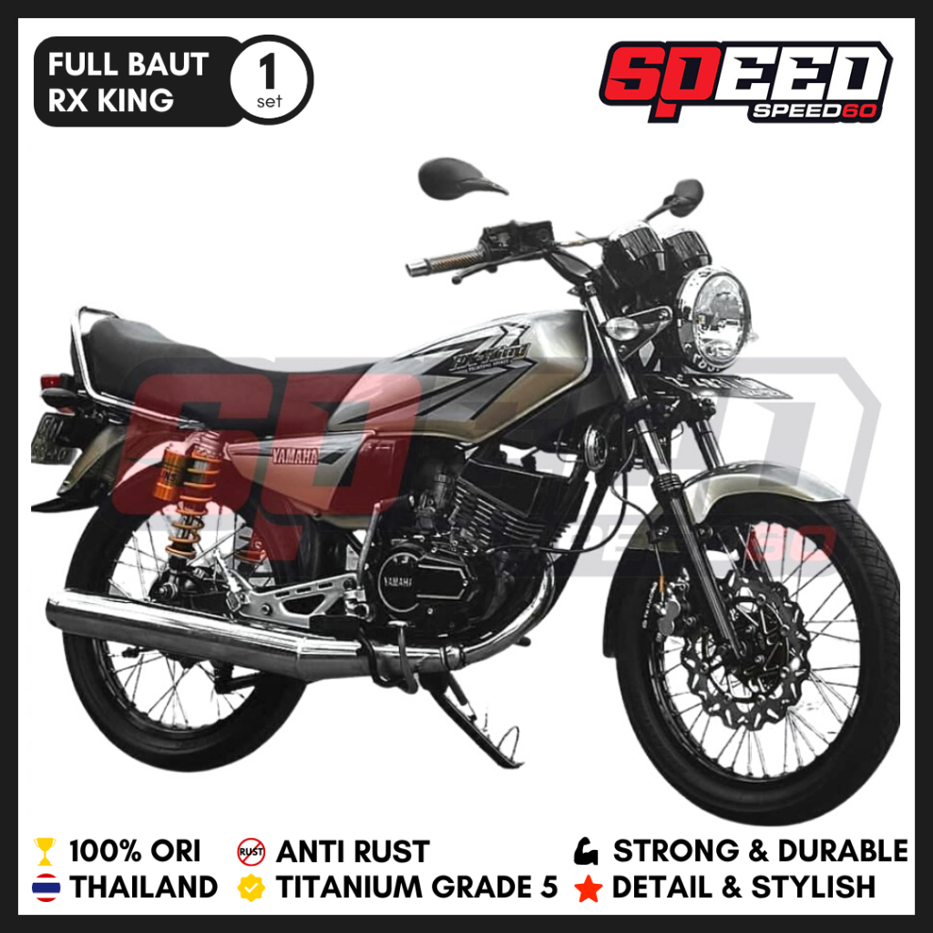 Probolt Titanium Full Set Baut RX King Probolt Grade 5 King Nut