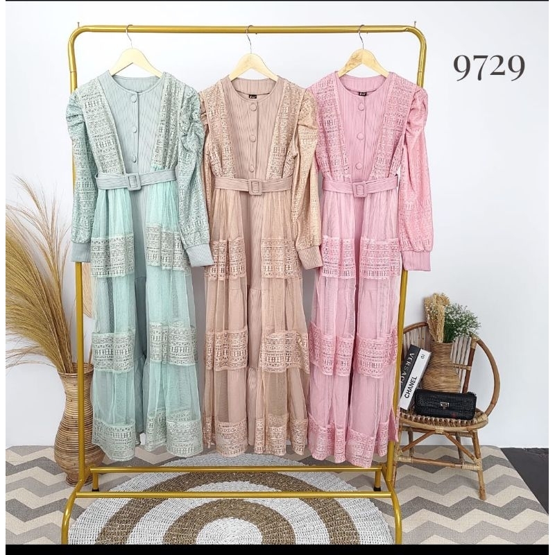 GAMIS PAPERMEA TERBARU/GAMIS DRESS PESTA WANITA GAMIS MAXI BRUKAT