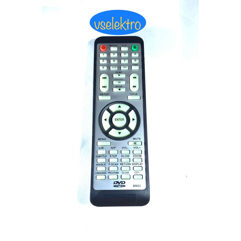 REMOT REMOTE CONTROL KONTROL DVD POLITRON POLYTRON TANPA SETTING