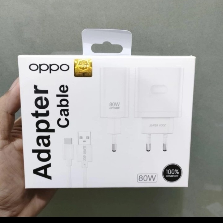 Charger OPPO 80W Tipe C Support Vooc Fast Charging Original