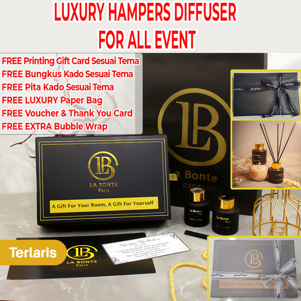 Luxury Giftbox Kado Hadiah Hampers Mewah 2 Reed Diffuser Premium By LaBonteParis