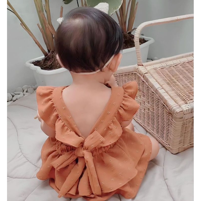 Vinderu Amara Romper Dress/Baju Bayi/Dress Bayi/Pakaian Bayi