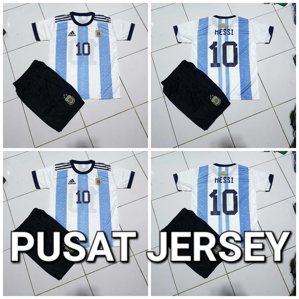 COD CUSTOM NAMA SETELAN BAJU BOLA ARGENTINA/BAJU BOLA ANAK ARGENTINA