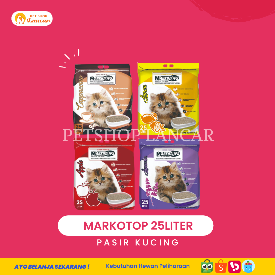 Pasir Kucing Markotop 25lt Gumpal Wangi Gojek