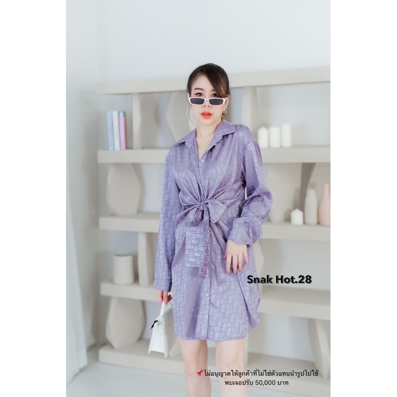 DRESS TUNIK DOR SATIN BRAND SNAK HOT28 FASHION WANITA IMPORT BANGKOK