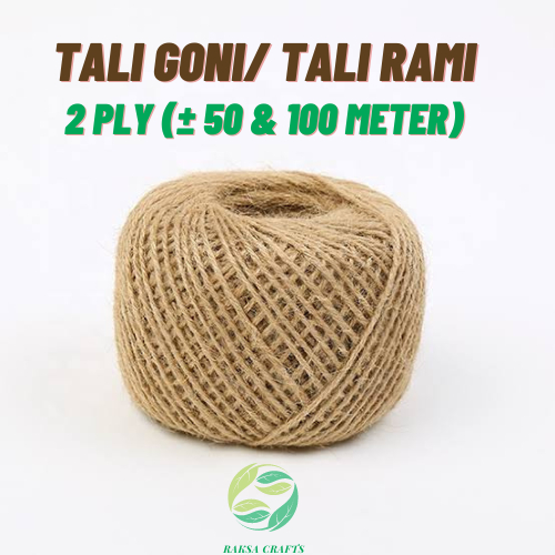 

Tali Rami Goni 2 PLY/ 3 PLY (+/- 50-100 meter) Tali Goni Meteran | Tali Goni Murah Tali Rami Roll untuk Undangan Souvenir Hampers Paperbag Bahan Baju Adat Papua Tali Hiasan Kerajinan DIY