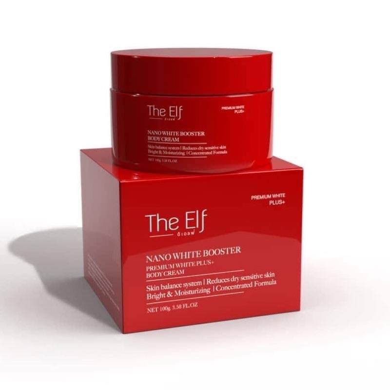 THE ELF NANO WHITE BOOSTER BODY CREAM PREMIUM WHITE PLUS ORIGINAL THAILAND CREAM LOTION PEMUTIH KULI