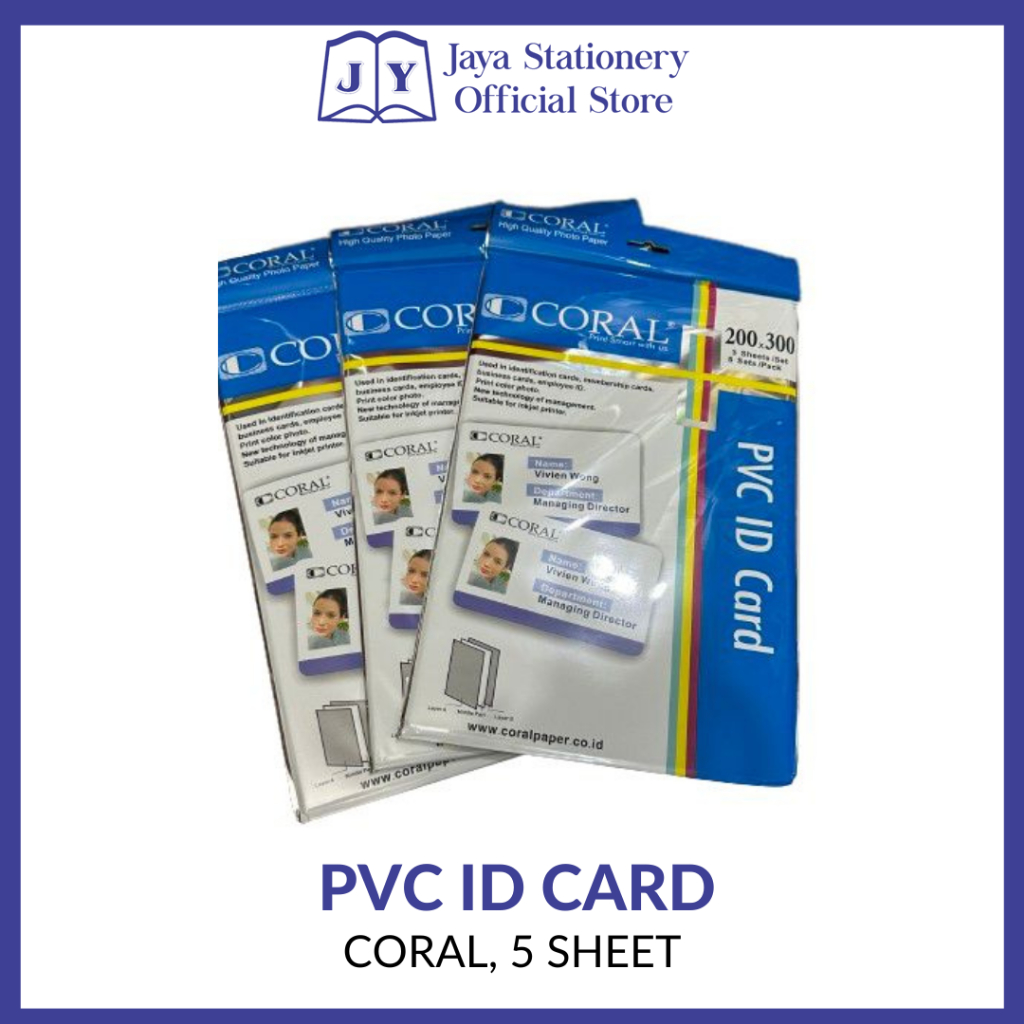 

[BISA COD] Kertas PVC ID Card Coral