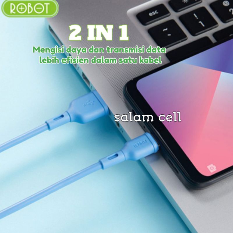 Kabel Data Type-C Robot RBC100S Original Garansi Resmi