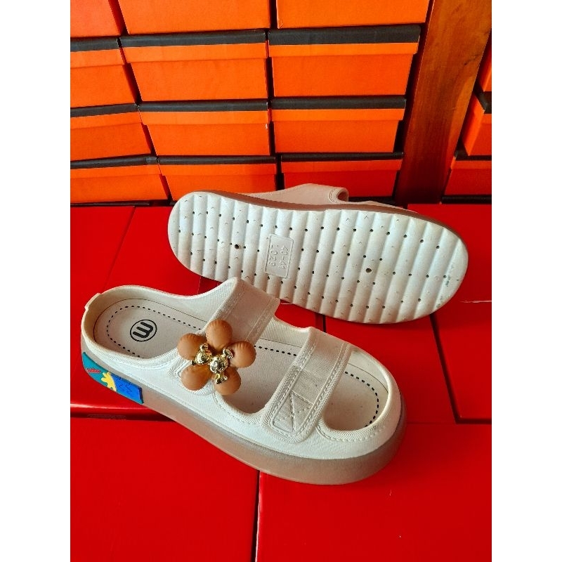 SANDAL SLOP JELLY BUNGA/SLOP CANTIK KEKINIAN
