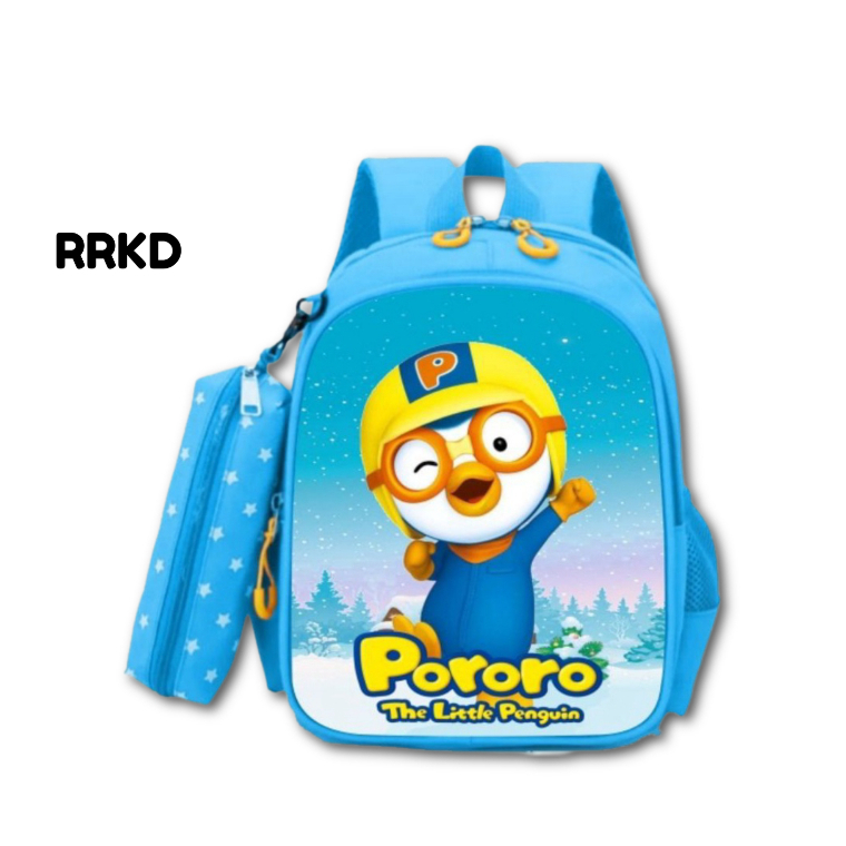 Tas pororo anak sekolah TK SD perempuan laki laki karakter