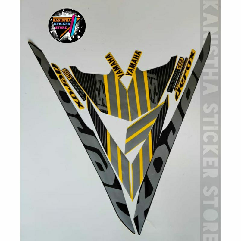 striping yamaha aerox 155 2017 hitam kuning stiker lis body motor aerox 155 terbaik