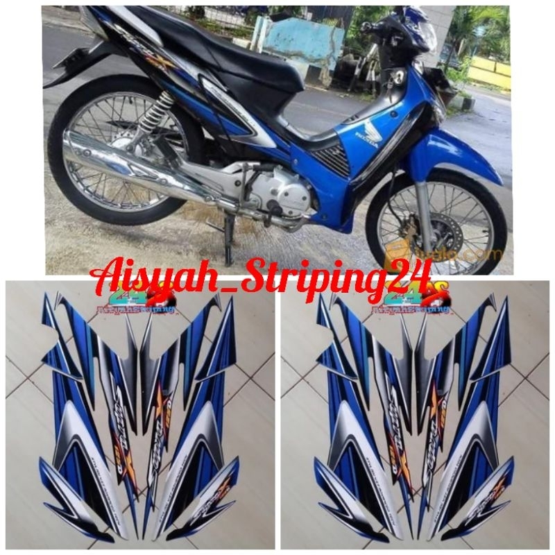 STIKER STICKER STRIPING LIS LES POLET BODY MOTOR HONDA SUPRA X 125d 2006