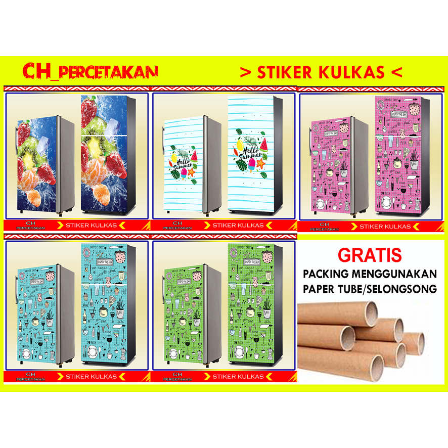 STIKER KULKAS, WALLPAPER KULKAS