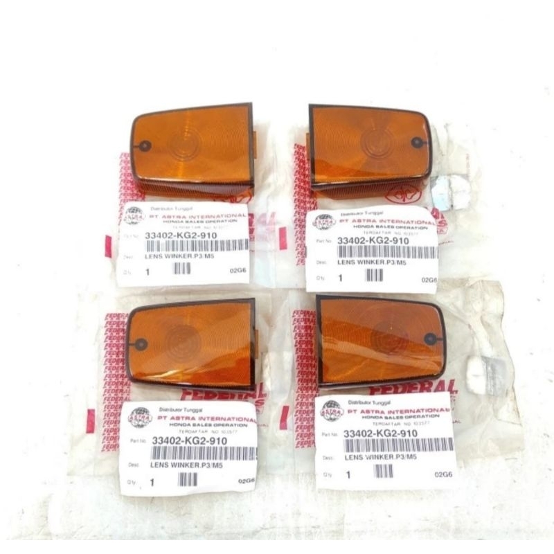 kaca mika lampu sein reting depan belakang honda GL pro GL-pro GL max GL-max original