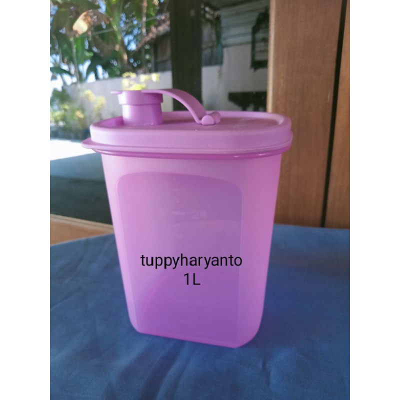 botol minum slim line 1liter ungu tupperware 1pcs