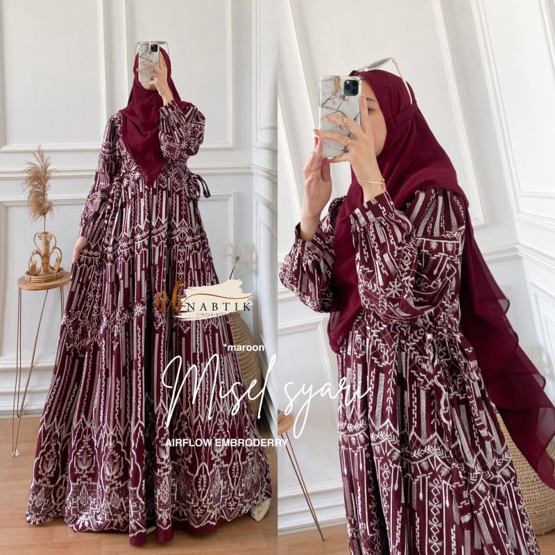 Gamis wanita model syari by Nabtik ori