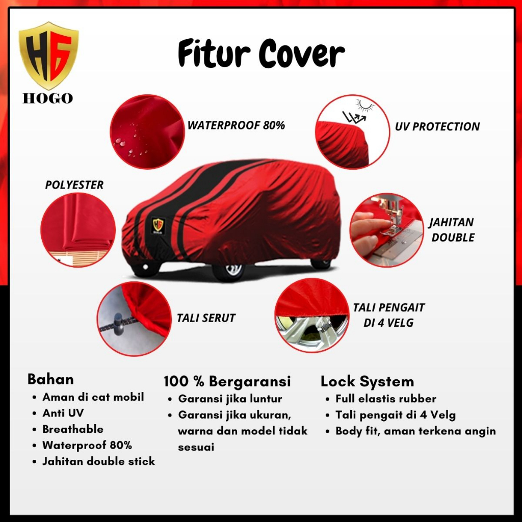 FREE ONGKIR BODY COVER SARUNG MOBIL AVANZA VELOZ 2011, 2012, 2013, 2014, 2015, 2016, 2017, 2018,