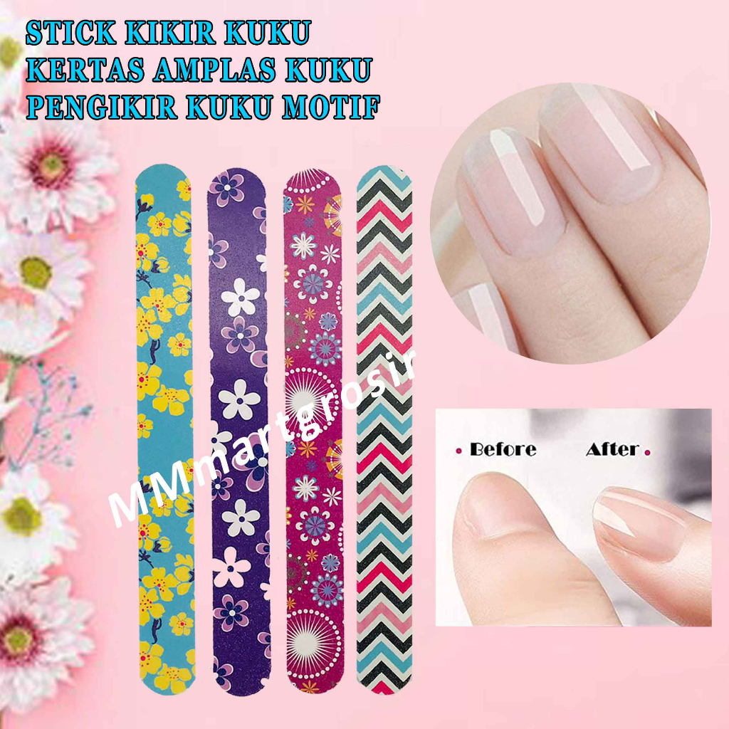 Stick Kikir Kuku / Kertas Amplas Kuku / Pengikir Kuku / Bermotif