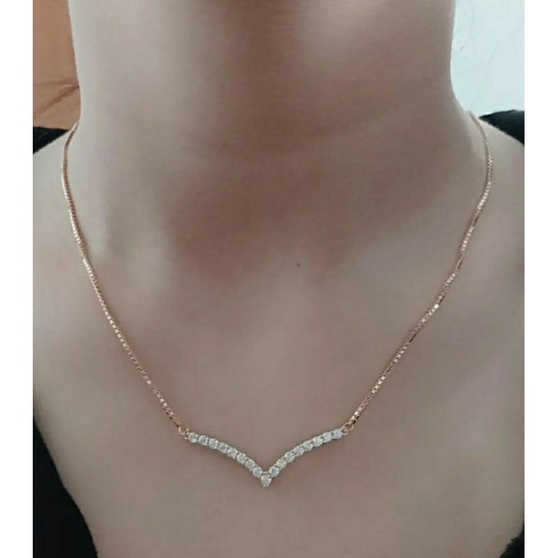 kalung koye rantai+listring mp(fuji)/perak asli silver 925 lapis emas/perhiasan fashion wanita terbaru