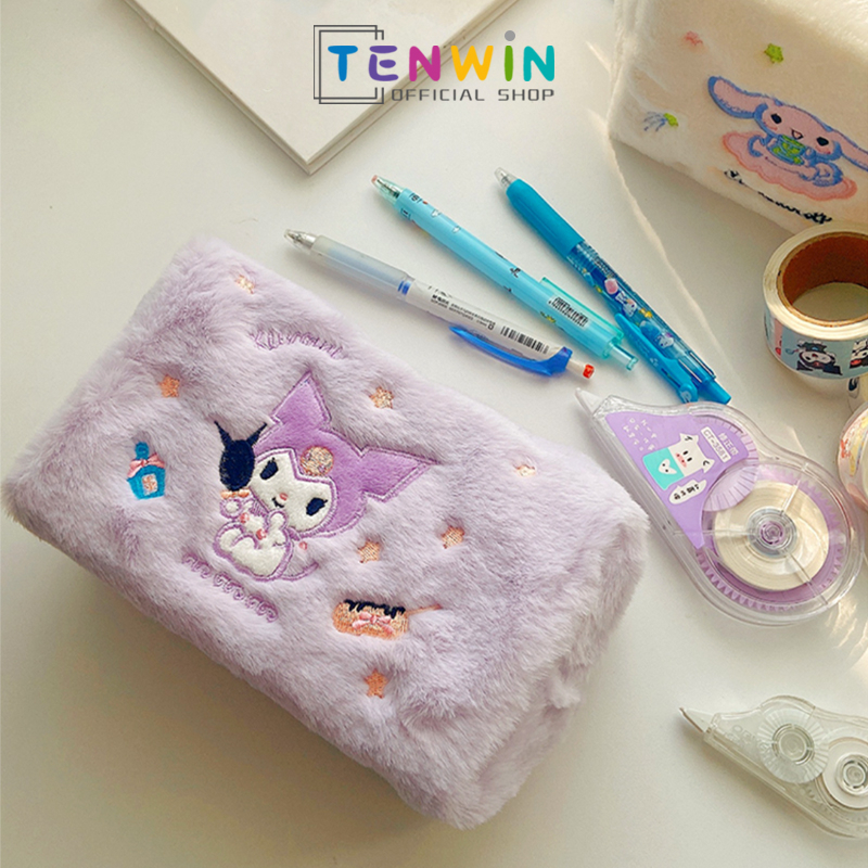 

Ins lucu kotak pensil /tempat pensil /Tas makeup/tas kosmetik persegi kapasitas besar-Tenwin