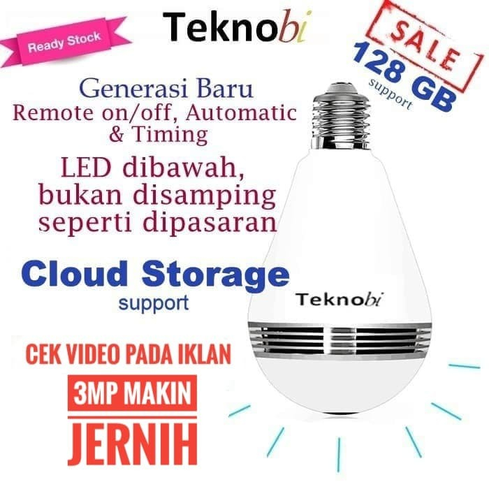 KAMERA CCTV LAMPU BOHLAM WIFI HANDPHONE CAMERA PENGINTAI MINI TERSEMBUNYI LAMP SPY CAM IP OUTDOOR TANPA KABEL JS82