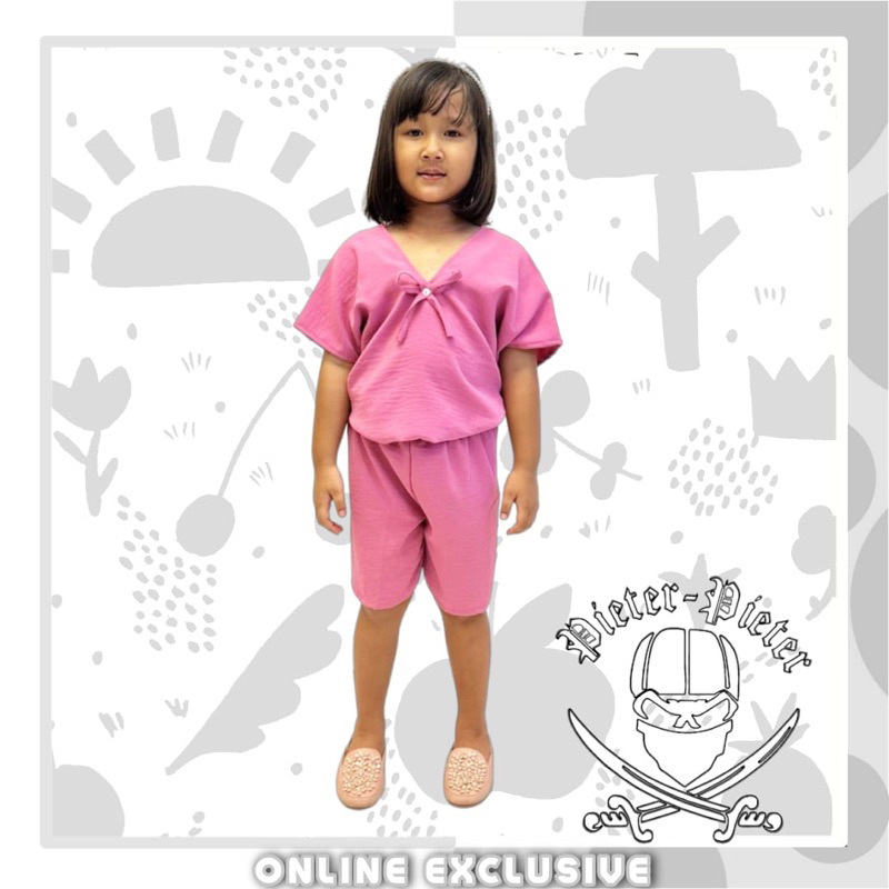 Setelan Anak Cringkel Daily Model Lili Airflow Usia 3-12 Tahun