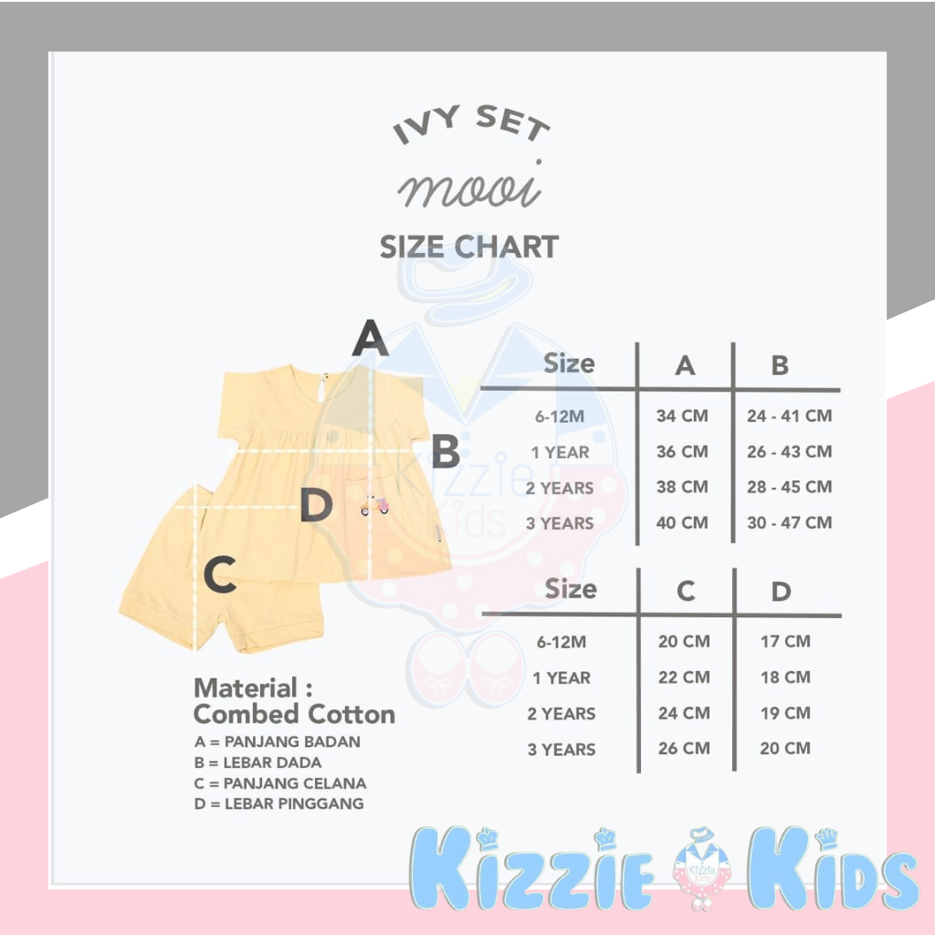 Mooi Setelan Anak Perempuan Ivy Set