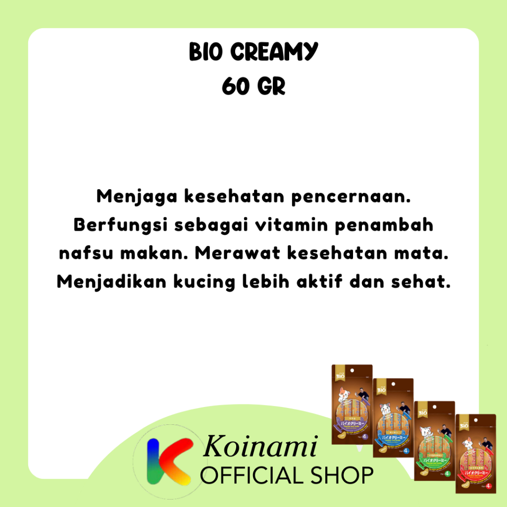 BIO CREAMY SNACK KUCING / ORICAT /MAKANAN KUCING / PETSHOP