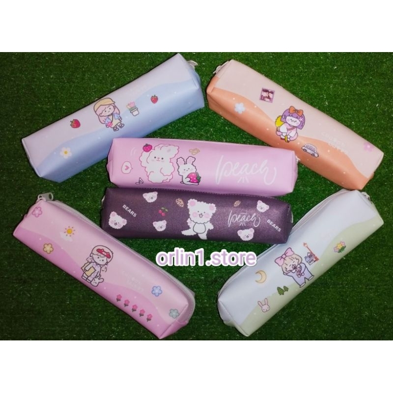 Pouch viny nett / tepak pensil murah / kotak pensil/ tempat pensil