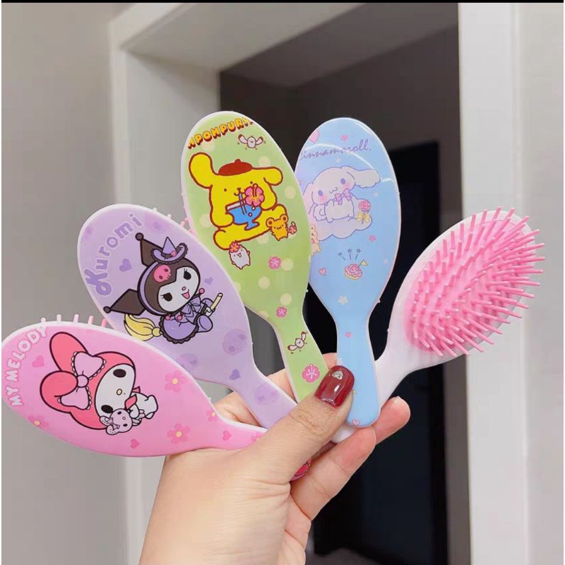 Sisir Anak Karakter Oval Anti Kusut Sisir Rambut Korea Model Oval Karakter Bahan Impor Korea