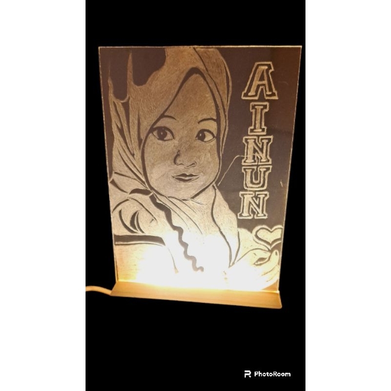 lampu led akrilik costum foto
