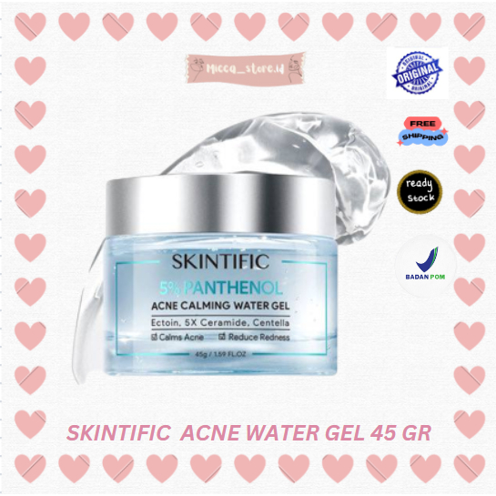 [MS][BPOM] NEW SKINTIFIC 5% PANTHENOL ACNE CALMING WATER GEL | MOISTURIZER