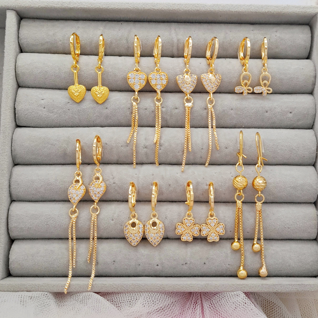 Anting Jurai Panjang Cantik Perhiasan Xuping Lapis Emas - BE170