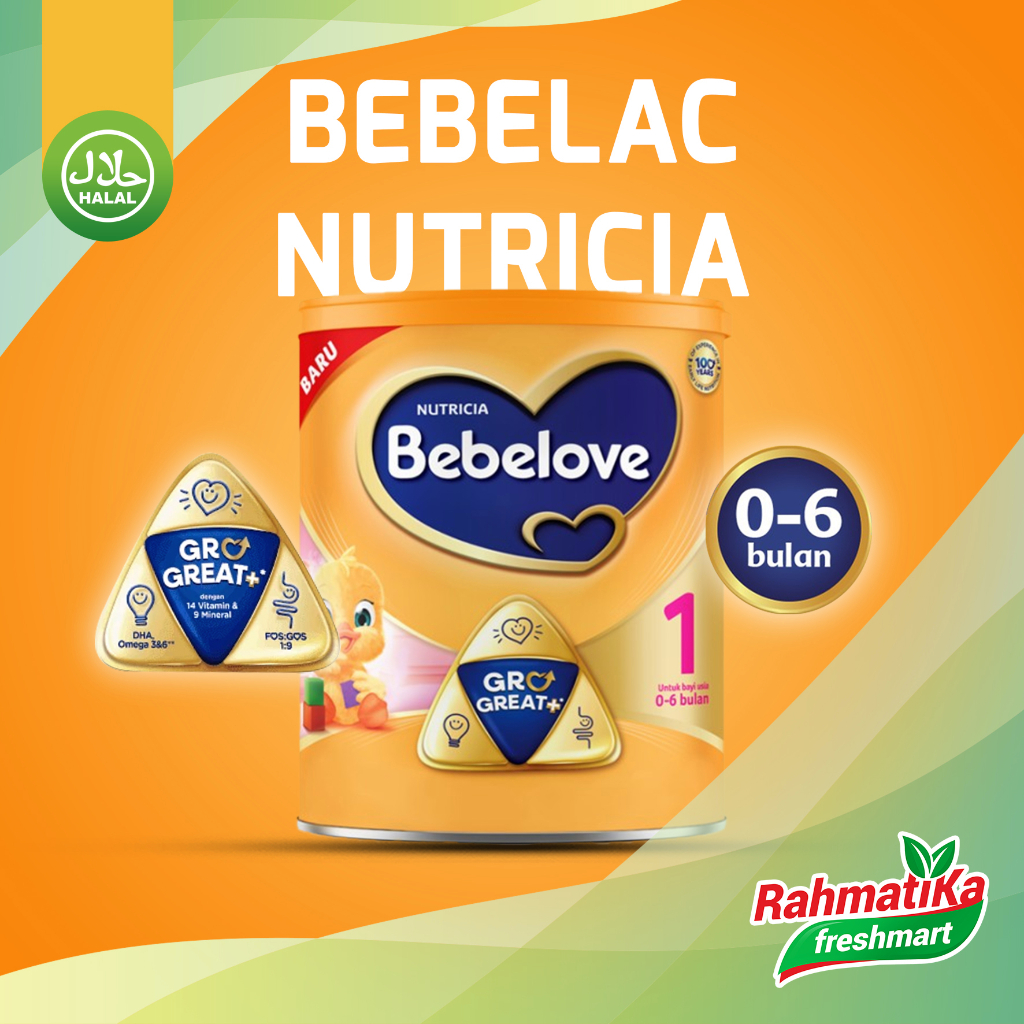 Nutricia Bebelove 1 GroGreat+ Susu Formula Bayi Bubuk 800g (Kaleng)