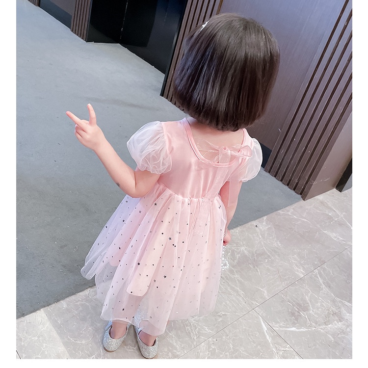 mineboo - DRESS PRINCESS ELSA EBV 1-5tahun  Baby Princess Dress/Gaun Anak Perempuan/Gaun Gelembung Jala/Baju anak/Dress anak perempuan/rok anak