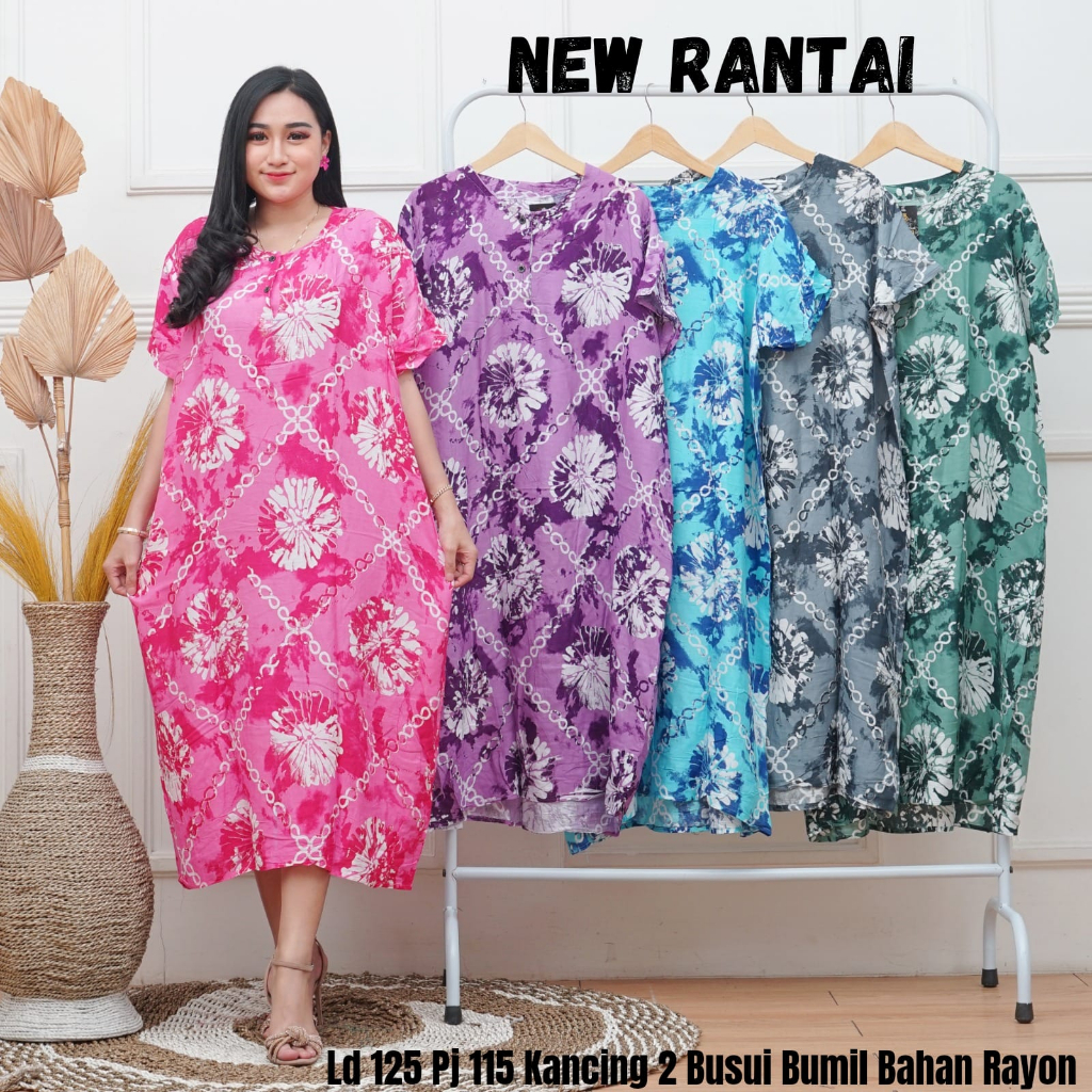 DASTER JUMBO NEW RANTAI BUSUI LD 125 - 130/PJ 115 DADA KANCING BAHAN RAYON SUPER ADEM KUALITAS TERJAMIN