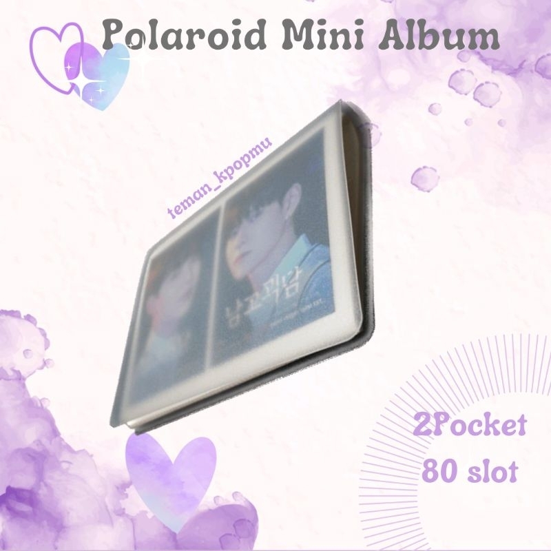 Polaroid Mini Album Kolbuk Polaroid Collect Book Binder Mini Photocard Tempat  2P isi 80 slot Kolbuk