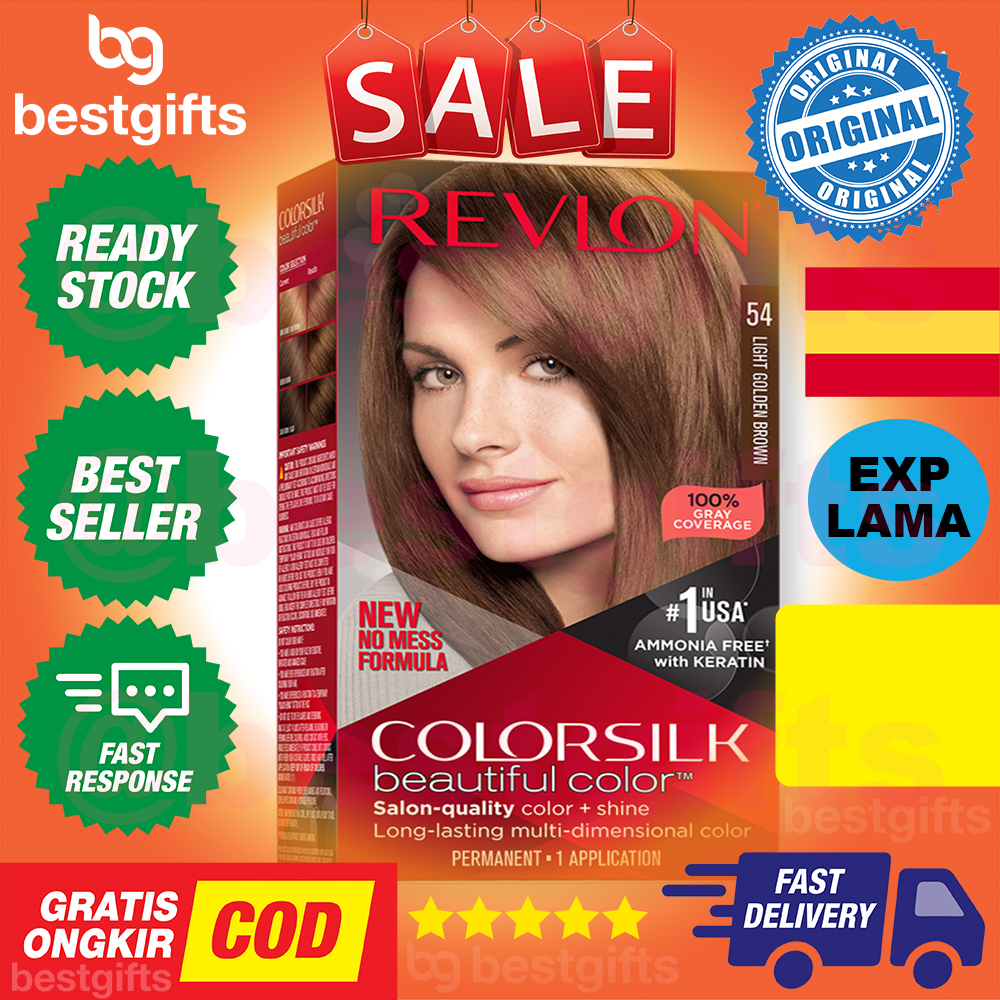 REVLON COLORSILK BEAUTIFUL COLOR PEWARNA RAMBUT TIDAK CEPAT PUDAR DAN TIDAK MERUSAK RAMBUT - 20 BROWN BLACK