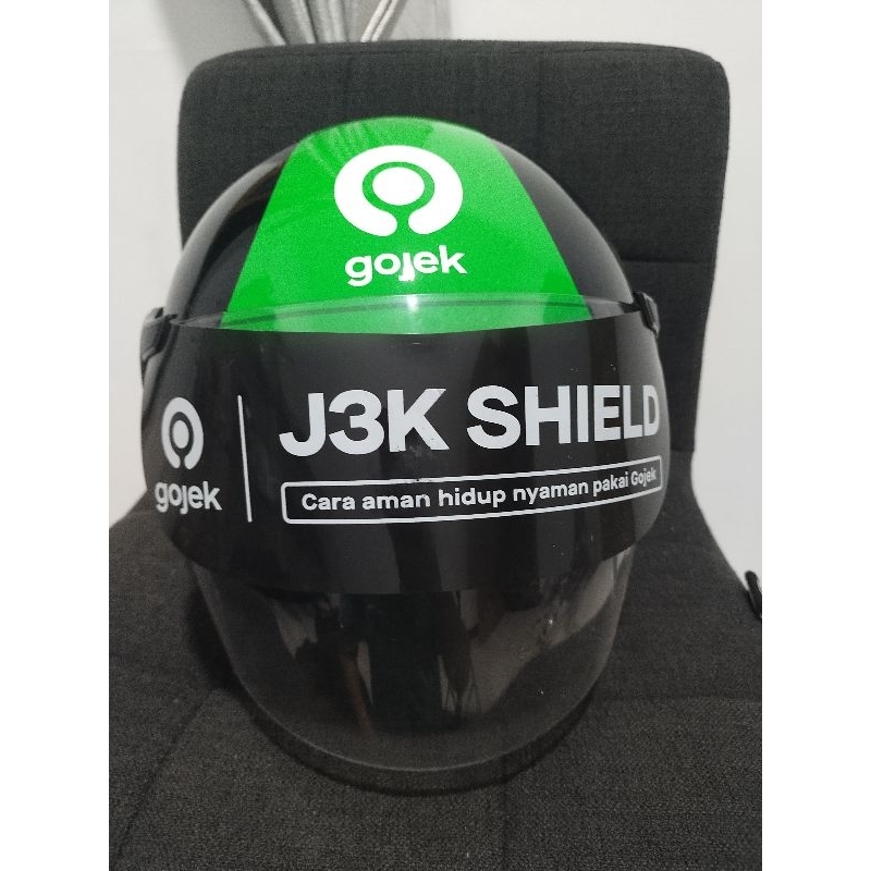 HELM HALF-FACE GOJEK logo baru