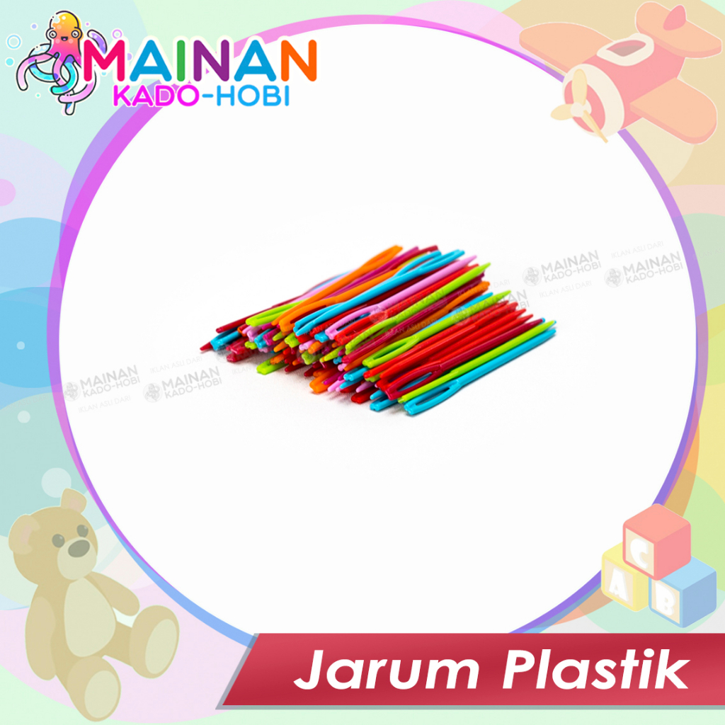 MAINAN SENSORIK MOTORIK MONTESSORI ANAK JARUM PLASTIK ALAT MENJAHIT