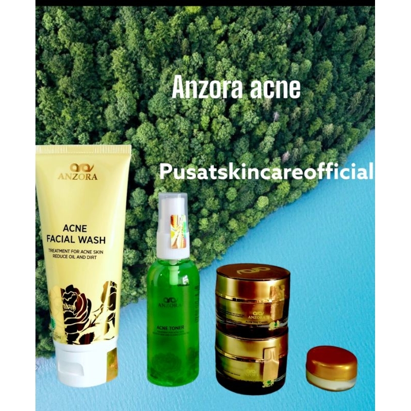 Anzora/Anzora skincare paket acne/paket wajah anzora skincare