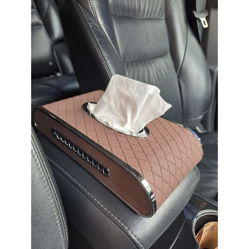 TEMPAT TISUE MOBIL KOMBINASI KULIT PREMIUM