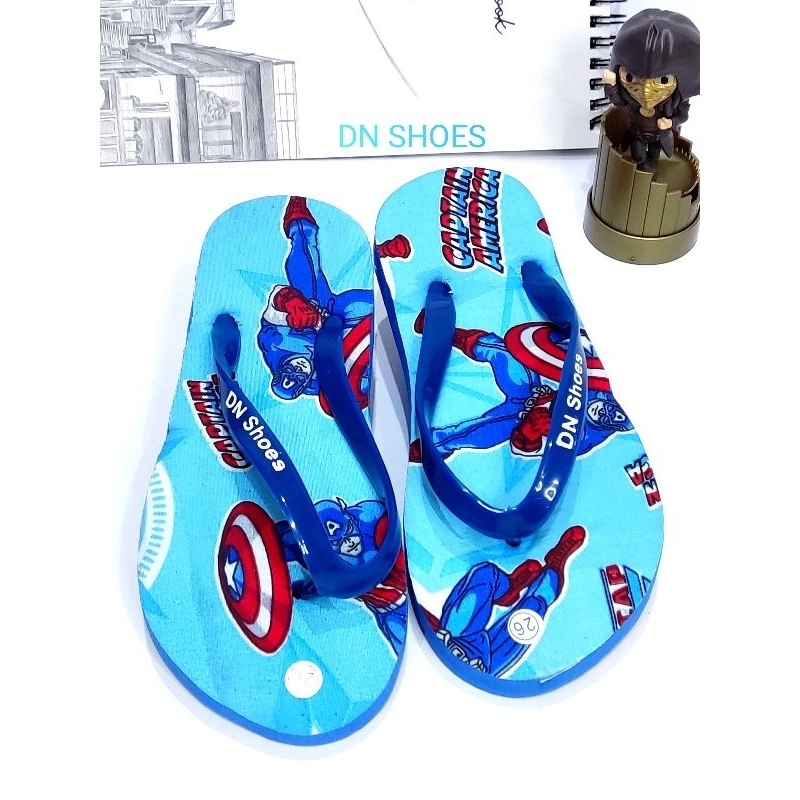 Sandal Jepit Anak laki laki Sandal Flat Anak Lucu motif Kapten Amrik New