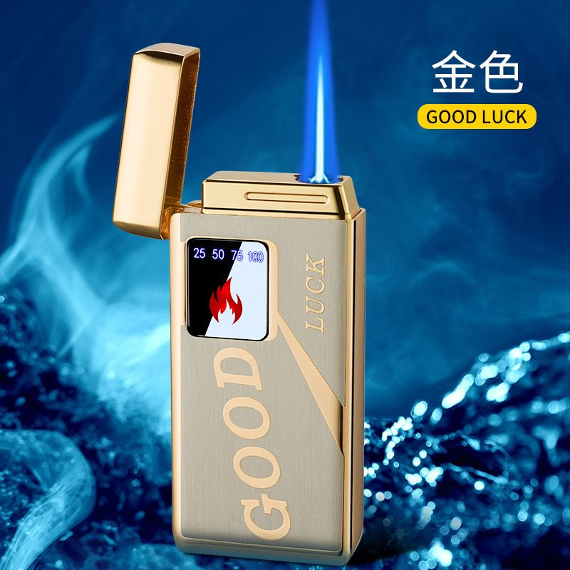 Korek Api Las Gas Touch USB Good Luck Gold JM19 Korek Elektrik Unik