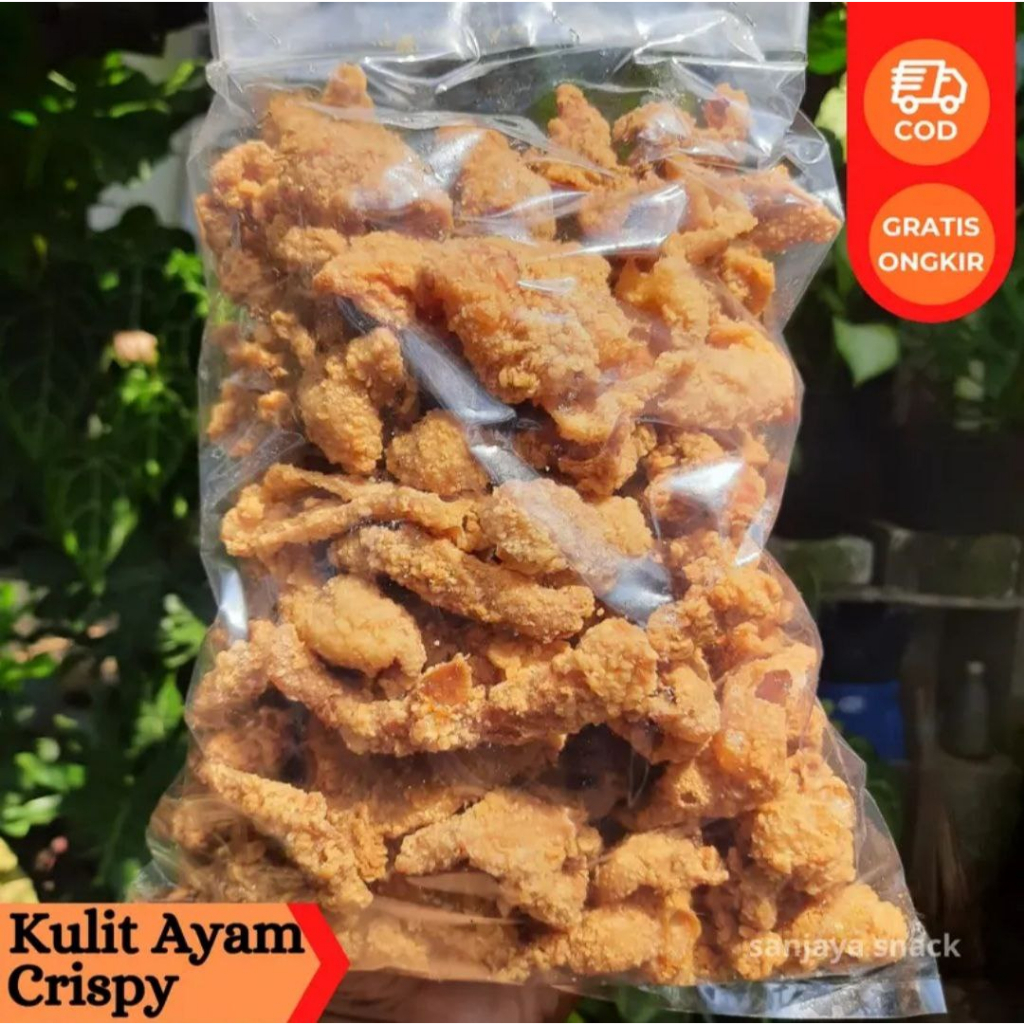 

Kulit Ayam Crispy 500gr Pedas Daun Jeruk