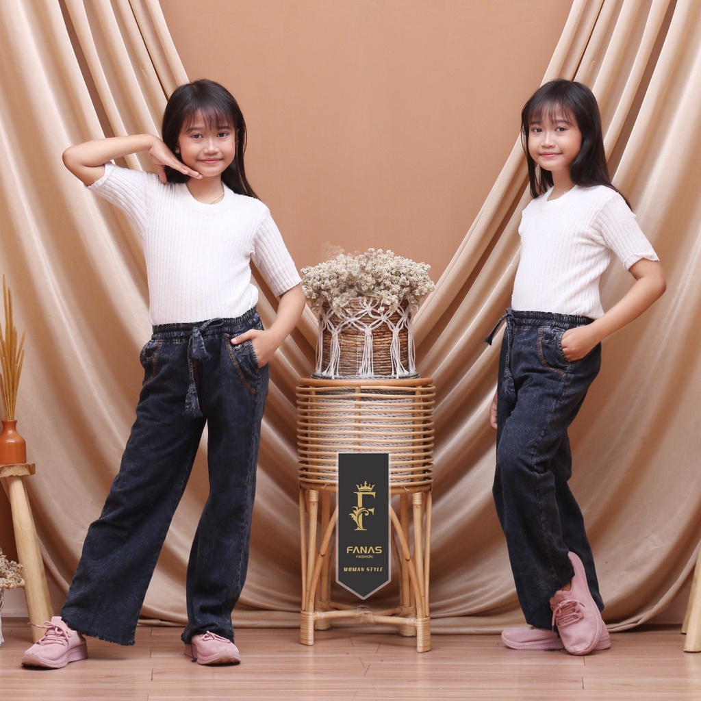 celana jeans rawis anak perempuan // celana kulot rawis anak perempuan // celana kulot anak // celana anak perempuan 7-8 9-11 13-14 15-16 tahun // celana anak perempuan tanggung // celana kulot rawis 7-15 tahun // celana anak cewe