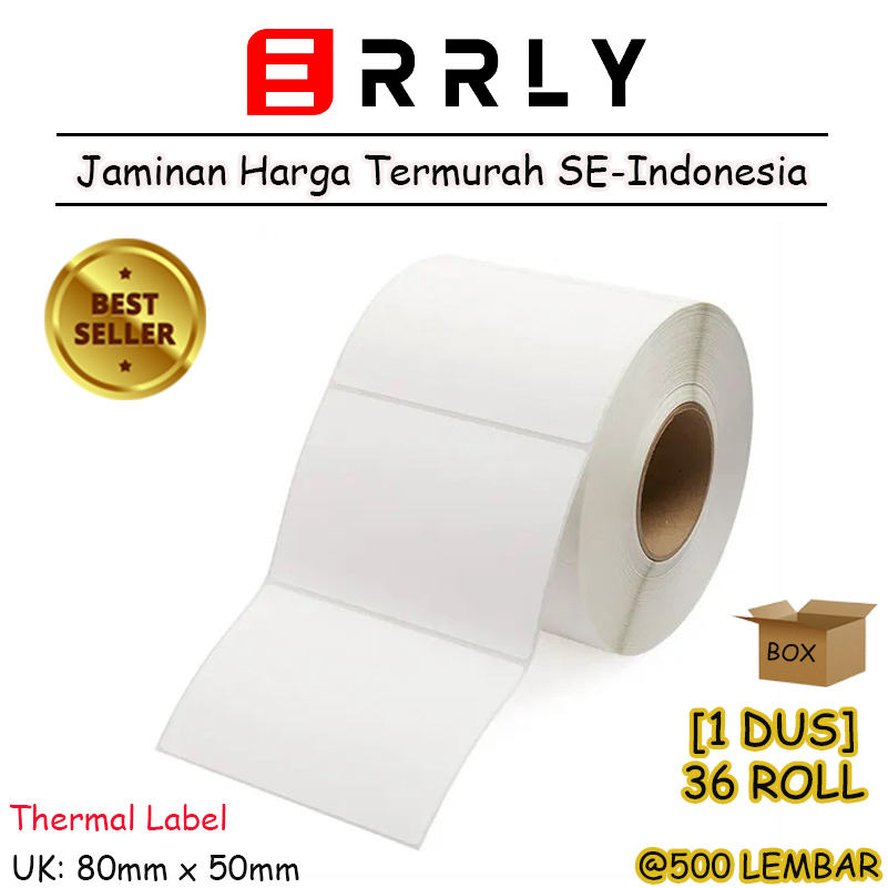 

STICKER LABEL BARCODE DIRECT THERMAL 80X50 MM ISI 500 PCS [BOX]